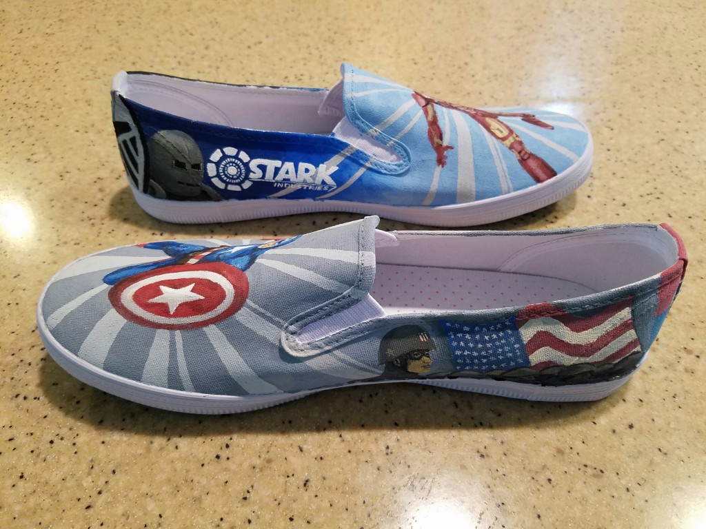 Avengers shoes, side detail