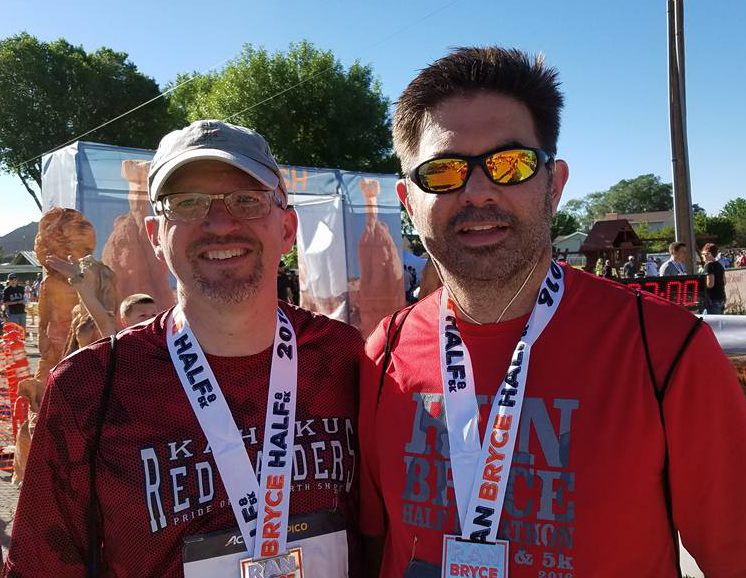 Doran and me after I ran my first half marathon, last July